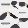 Carsbyvictor Sunglasses Oval Sunglasses for Women Men Trendy Shades Sun Glasses Plastic Frame UV400 Protection