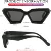 Carsbyvictor Sunglasses Cat Eye Thick Frame Cat Eye Sunglasses for Women Fashion Cut Cat-Eye Sun Glasses UV400 Protection