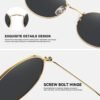 Carsbyvictor Sunglasses Small  Oval Sunglasses for Women Men Trendy Metal Sun Glasses Classic Shades FZN903