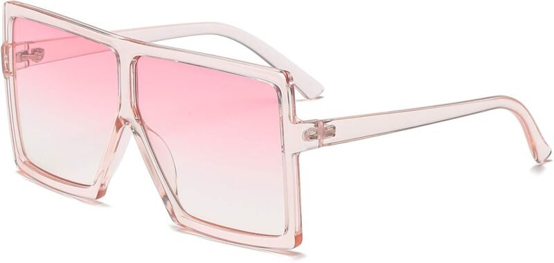 Carsbyvictor Sunglasses Square Square Oversized Sunglasses for Women Men Flat Top Fashion Shades