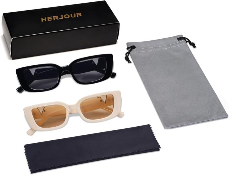 Carsbyvictor Sunglasses Square  Rectangle Sunglasses for Women 90s Retro Trendy Y2K Classical Vintage Square Shades AR82037