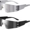 61Pc86VidQL._AC_SL1500 Carsbyvictor Sunglasses Wraparound Y2K Rimless Futuristic Wrap Around Sunglasses Women Men, Trendy Cyberpunk Visor Sunglasses Monoblock Cyclops Shades