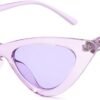 Carsbyvictor Sunglasses Cat Eye Vintage Narrow Cat Eye Sunglasses for Women Clout Goggles Plastic Frame