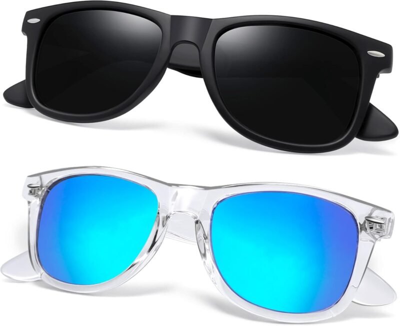 Carsbyvictor Sunglasses Browline Square Sunglasses Polarized UV Protection Trendy Designer Sun Glasses Men Women