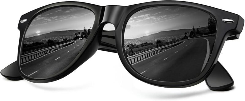 Carsbyvictor Sunglasses Browline Sunglasses Men Polarized for Mens and Women Unisex Sun Glasses for Driving UV Protection