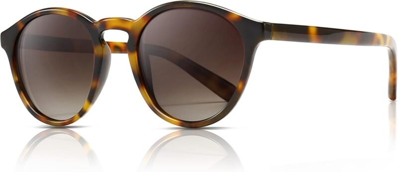 Carsbyvictor Sunglasses Round  Classic Vintage Round Polarized Sunglasses for Women Men Retro Style UV400