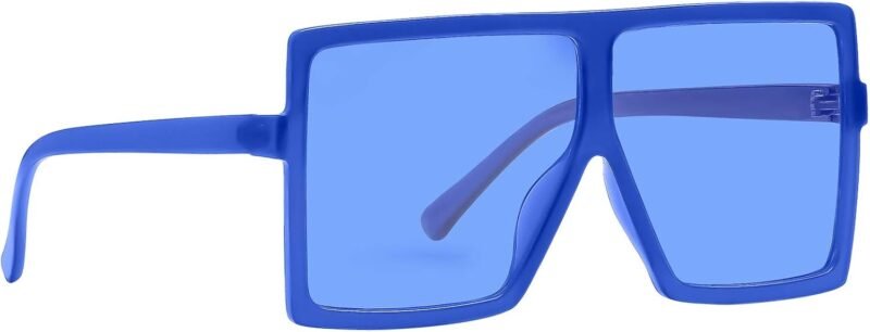 Carsbyvictor Sunglasses Square Square Oversized Sunglasses for Women Men Flat Top Fashion Shades