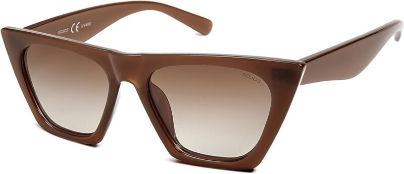 61UKasdG_6L._AC_SL1500 Carsbyvictor Sunglasses Square Oversized Square Cateye Polarized Sunglasses for Women Men Big Trendy Sunnies SJ2115