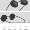 Carsbyvictor Sunglasses Round Trendy Small Round Polarized Sunglasses for Men Women Circle Hippie Style Sun Glasses