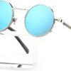 Carsbyvictor Sunglasses Round Steampunk Sunglasses Circle Lennon Glasses Gothic Metal Frame 100% UV Blocking Lens