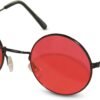 Carsbyvictor Sunglasses Round Circular Party Sunglasses Round Hippie Retro Shades with Colored Lenses