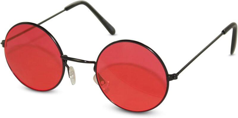 Carsbyvictor Sunglasses Round Circular Party Sunglasses Round Hippie Retro Shades with Colored Lenses