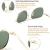 Carsbyvictor Sunglasses Mens Sunglasses Polarized 55mm Pilot Military Square Shades with Bayonet Temples