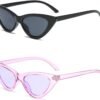Carsbyvictor Sunglasses Cat Eye Vintage Narrow Cat Eye Sunglasses for Women Clout Goggles Plastic Frame