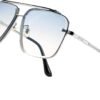 Carsbyvictor Sunglasses Sunglasses, Fashion Square Pilot Sunglasses, Vintage Metal Gradient Glasses for Men and Women, B4104