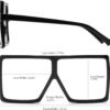 Carsbyvictor Sunglasses Square Square Oversized Sunglasses for Women Men Flat Top Fashion Shades