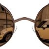 Carsbyvictor Sunglasses Round  Gothic Steampunk Round Polarized UV400 Protection Sunglasses Unisex Street Outdoor