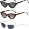 Carsbyvictor Sunglasses Cat Eye Vintage Narrow Cat Eye Sunglasses for Women Clout Goggles Plastic Frame
