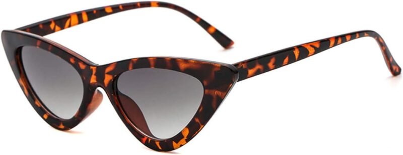 Carsbyvictor Sunglasses Cat Eye Vintage Narrow Cat Eye Sunglasses for Women Clout Goggles Plastic Frame