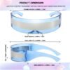 Carsbyvictor Sunglasses Wraparound Futuristic Sunglasses Y2K Space Cyclops Wrap Around Glasses Rimless Translucent Mirrored Lens
