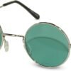 Carsbyvictor Sunglasses Round Circular Party Sunglasses Round Hippie Retro Shades with Colored Lenses