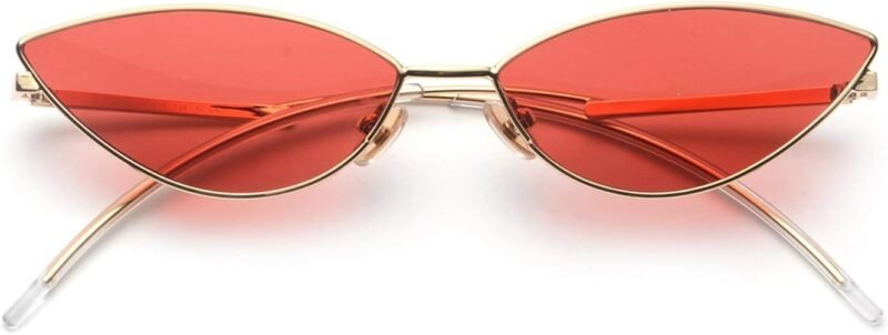 Carsbyvictor Sunglasses Cat Eye Fashion Designer Sunglasses  Small Petals Shape Arc Temple Design B2298