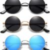 Carsbyvictor Sunglasses Round  Small Round Sunglasses Polarized for Men Women Retro Vintage Circle Hippie Sun Glasses UV400
