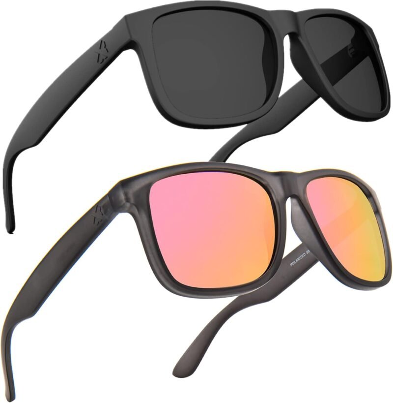 Carsbyvictor Sunglasses Polarized Sunglasses Wayfarerfor Men and Women,UV Protection Rectangular Sun Glasses 8806