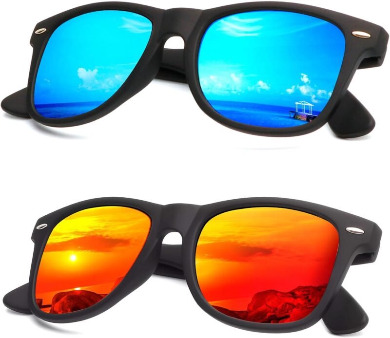 Carsbyvictor Sunglasses Browline Sunglasses Men Polarized for Mens and Women Unisex Sun Glasses for Driving UV Protection