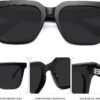 Carsbyvictor Sunglasses Square Large Square Sunglasses Trendy Polarized Sunglasses for Women Men Classic Retro Style UV400 Protection