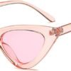 Carsbyvictor Sunglasses Cat Eye Vintage Narrow Cat Eye Sunglasses for Women Clout Goggles Plastic Frame