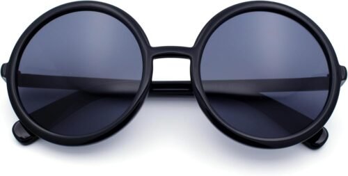Carsbyvictor Sunglasses Round  Womens Wizard Round Circle Lens Plastic Mod Fashion Sunglasses