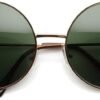 Carsbyvictor Sunglasses Round  Super Large Oversized Metal Round Circle Sunglasses