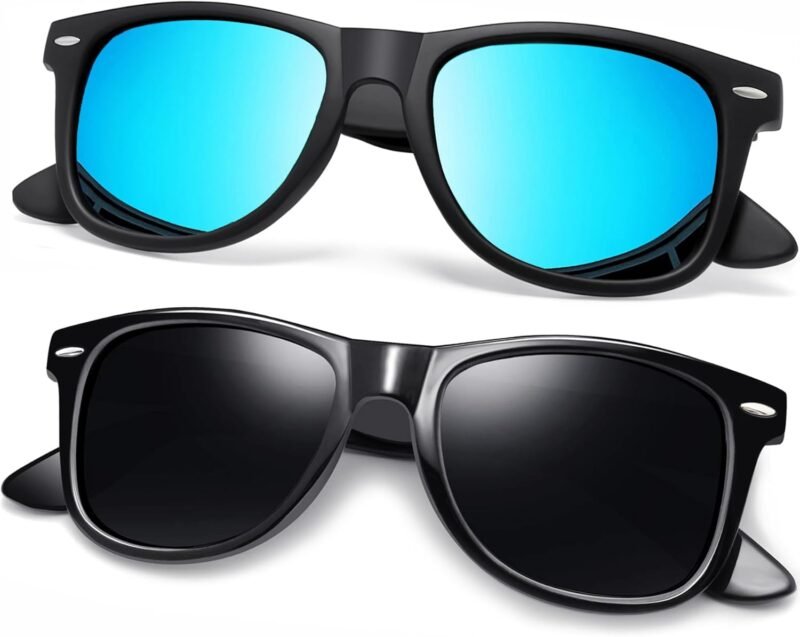 Carsbyvictor Sunglasses Browline Square Sunglasses Polarized UV Protection Trendy Designer Sun Glasses Men Women