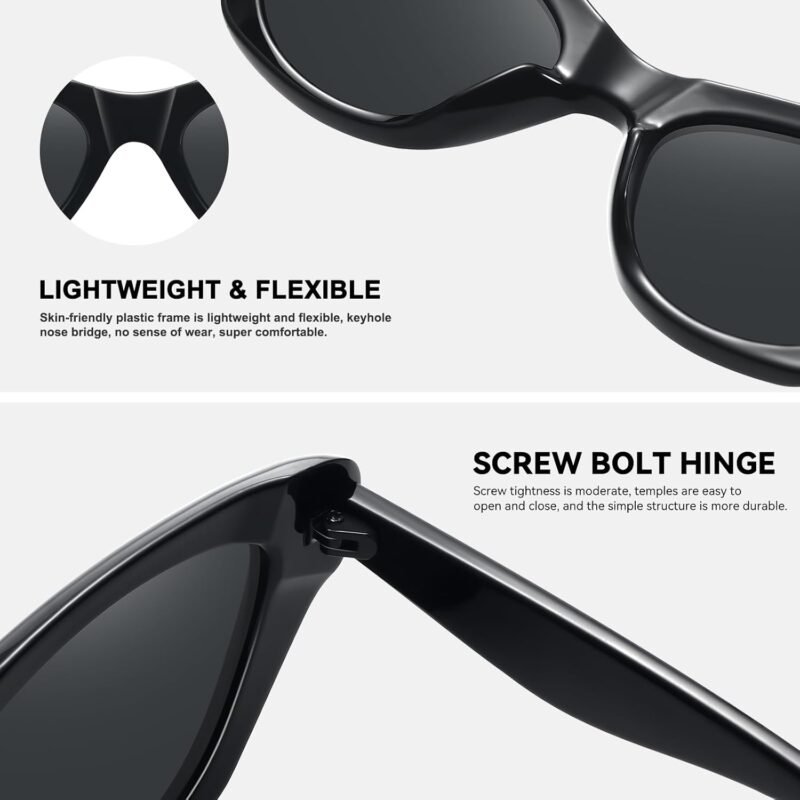 61qE2FmUY6L._AC_SL1500 Carsbyvictor Sunglasses Cat EyeTrendy Cat Eye Sunglasses for Women Classic Stylish 90s Vintage Cute Shades Designer Sunnies UV400 Lens FZN801