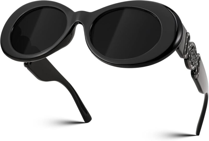 Carsbyvictor Sunglasses Oval Sunglasses Women  Oval Tiny Small Face Narrow StyleTrendy Round shades B2969