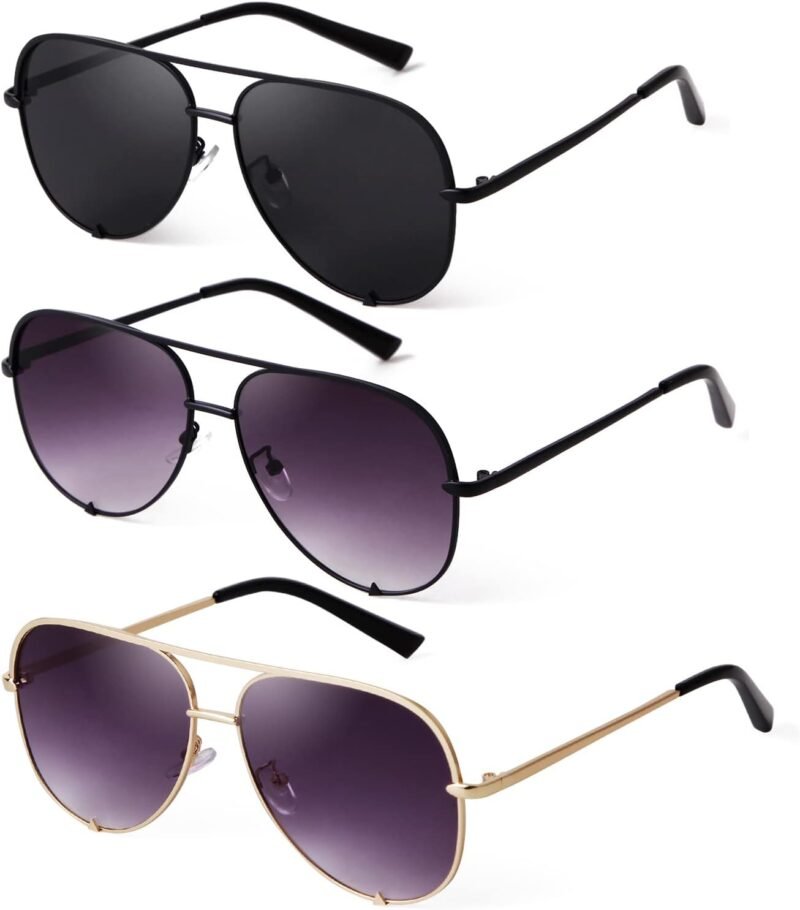 Carsbyvictor Sunglasses Oversized  Sunglasses for Women Men Trendy Retro Bulk Shade Black Faded Sun Glasses Classic UV Protection