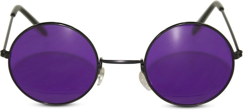 Carsbyvictor Sunglasses Round Circular Party Sunglasses Round Hippie Retro Shades with Colored Lenses