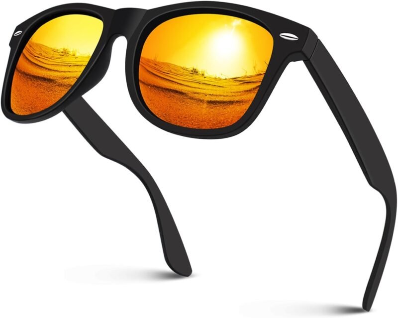 Carsbyvictor Sunglasses Wayfarer Men Women Polarized Blenders Eyewear 80’s Retro Classic Square Frame Shades SR003