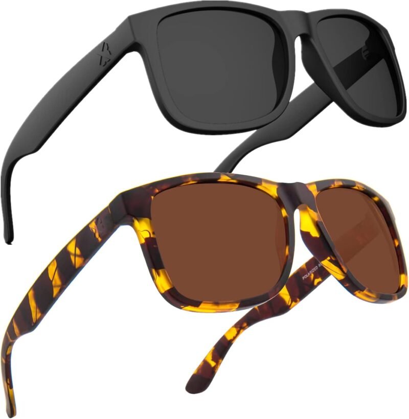 Carsbyvictor Sunglasses Polarized Sunglasses Wayfarerfor Men and Women,UV Protection Rectangular Sun Glasses 8806