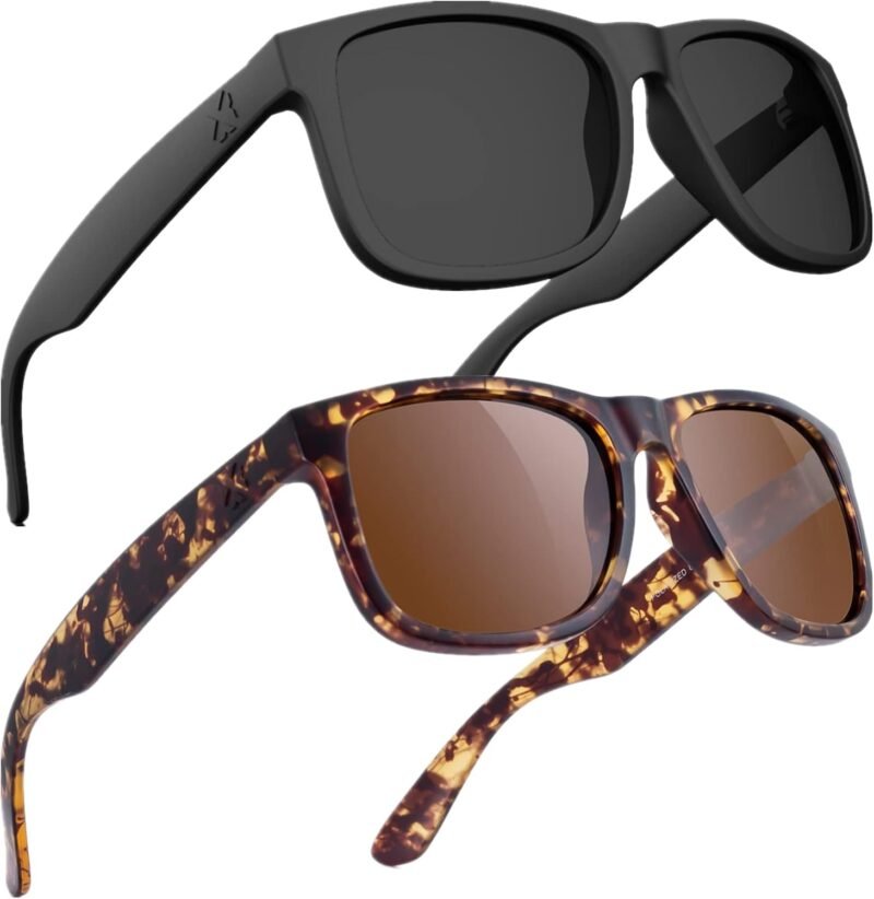 Carsbyvictor Sunglasses Polarized Sunglasses Wayfarerfor Men and Women,UV Protection Rectangular Sun Glasses 8806