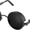 Carsbyvictor Sunglasses Round  Gothic Steampunk Sunglasses for Women Men Round Lens Metal Frame