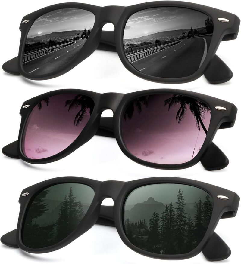 Carsbyvictor Sunglasses Browline Sunglasses Men Polarized for Mens and Women Unisex Sun Glasses for Driving UV Protection