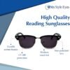 Carsbyvictor Sunglasses Browline Reading Sunglasses – Semi-rimless Reader Glasses, Browline Frame – Non-Polarized Lens