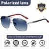 Carsbyvictor Sunglasses Polarized  Sunglasses for Men Classic Sunglasses, UV400 Protection Mirror Lens, Fashion Vintage
