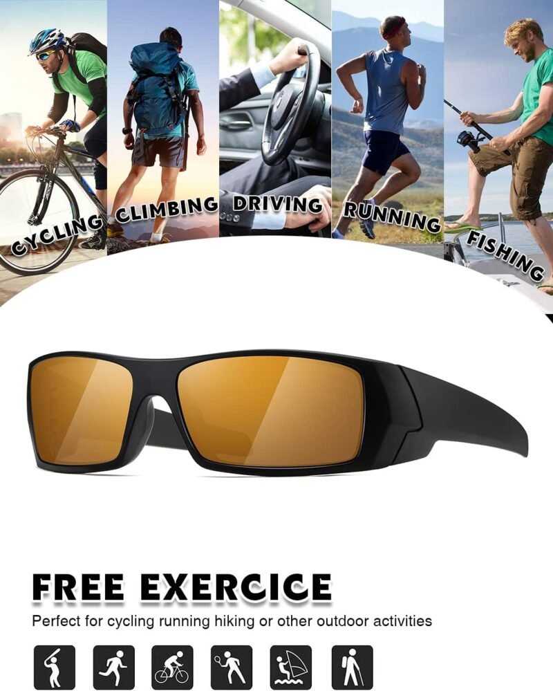 71JNqFiE-nL._AC_SL1430 Carsbyvictor Sunglasses Wraparound Polarized Sunglasses Men Womens Trendy Retro Sports Rectangular Wrap Around Vintage Shot Shield