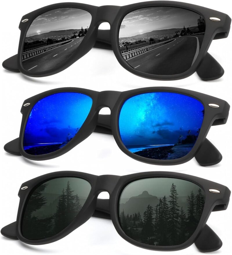 Carsbyvictor Sunglasses Browline Sunglasses Men Polarized for Mens and Women Unisex Sun Glasses for Driving UV Protection