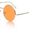 Carsbyvictor Sunglasses Round  Big Round Sunglasses Retro Circle Tinted Lens Glasses UV400 Protection