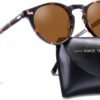 Carsbyvictor Sunglasses Round  Vintage Round Acetate Polarized Sunglasses for Women UV Protection CA5288