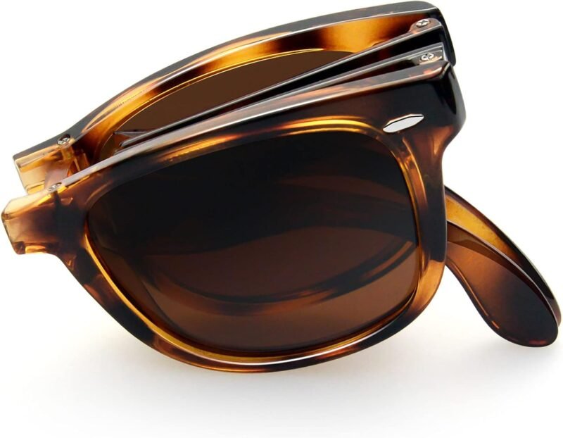 Carsbyvictor Sunglasses Browline Square Sunglasses Polarized UV Protection Trendy Designer Sun Glasses Men Women